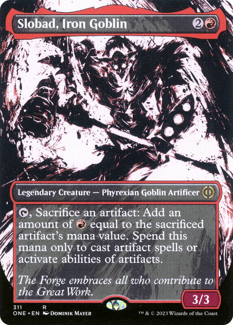 Slobad, Iron Goblin (Borderless Ichor) [Phyrexia: All Will Be One] | Cracking-Singles