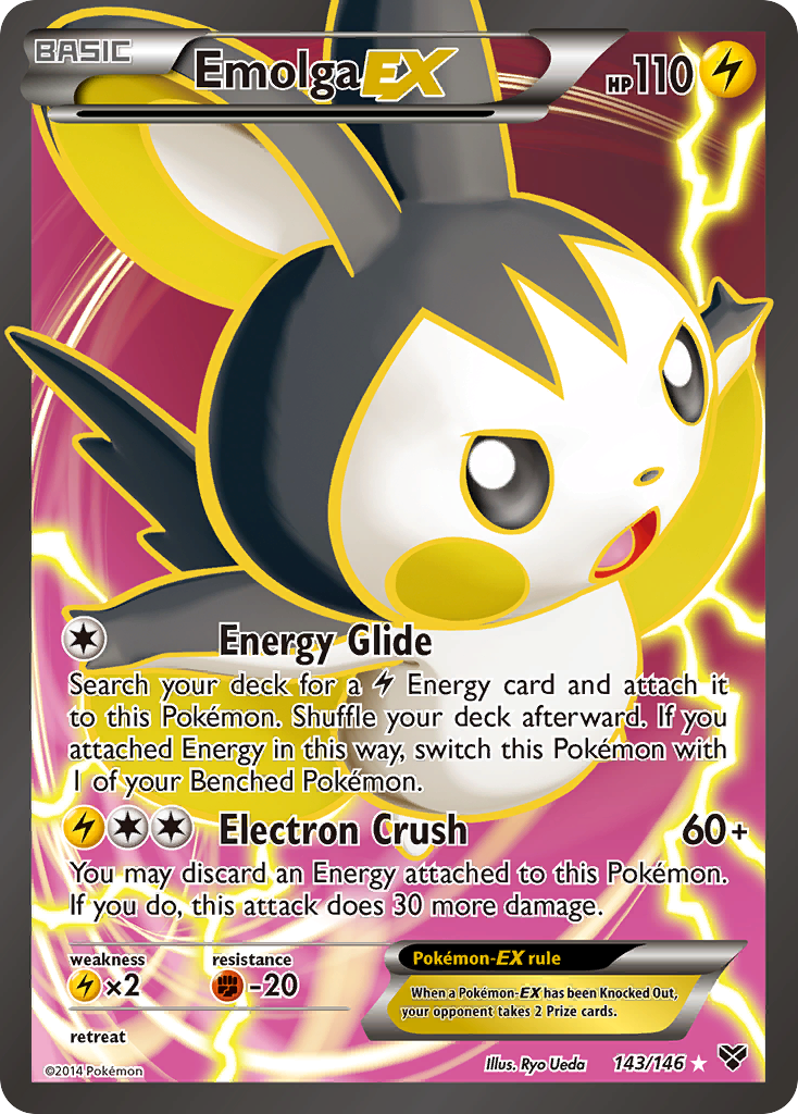 Emolga EX (143/146) [XY: Base Set] | Cracking-Singles