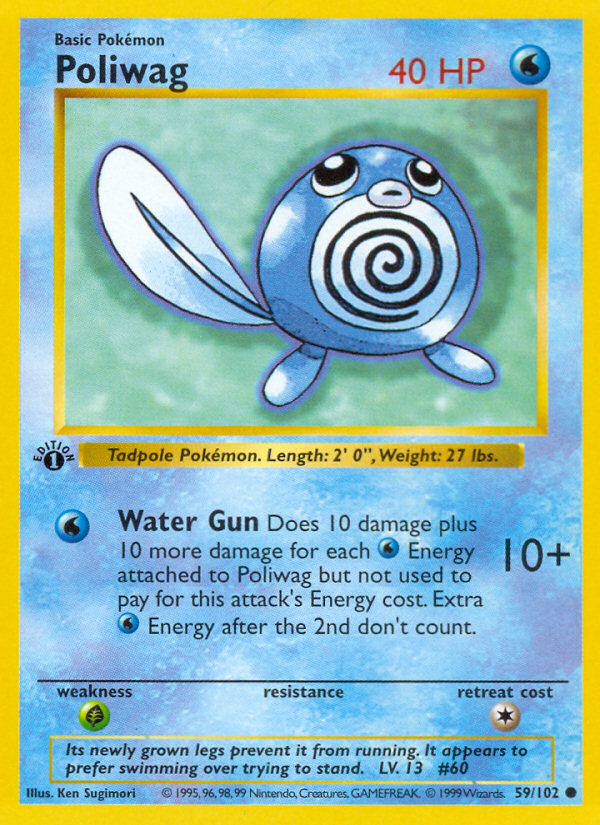 Poliwag (59/102) (Shadowless) [Base Set 1st Edition] | Cracking-Singles