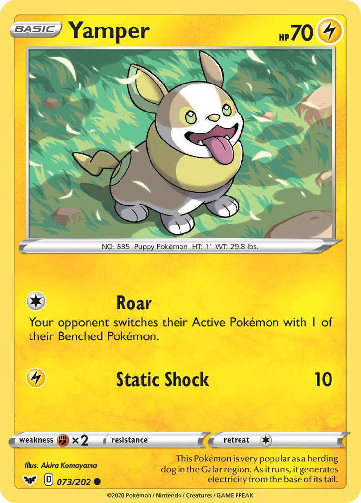 Yamper (073/202) [Sword & Shield: Base Set] | Cracking-Singles