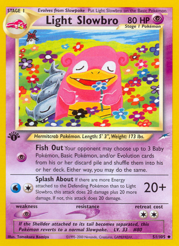 Light Slowbro (51/105) [Neo Destiny 1st Edition] | Cracking-Singles