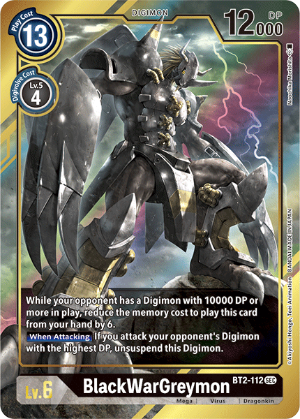 BlackWarGreymon [BT2-112] (Alternate Art) [Release Special Booster Ver.1.5] | Cracking-Singles