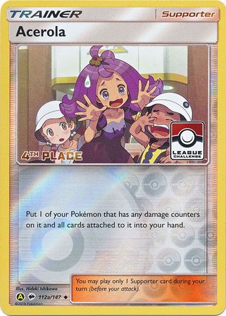 Acerola (112a/147) (League Promo 4th Place) [Sun & Moon: Burning Shadows] | Cracking-Singles