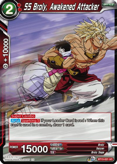 SS Broly, Awakened Attacker [BT15-021] | Cracking-Singles