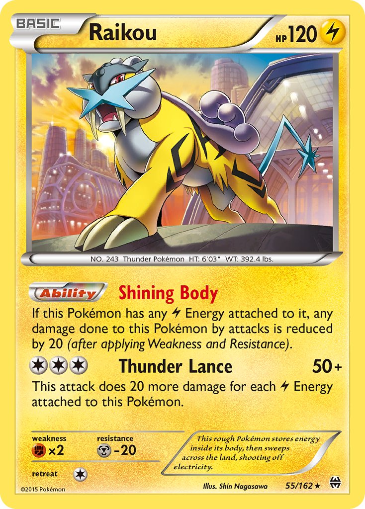 Raikou (55/162) (Cosmos Holo) (Blister Exclusive) [XY: BREAKthrough] | Cracking-Singles