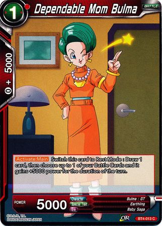 Dependable Mom Bulma [BT4-013] | Cracking-Singles