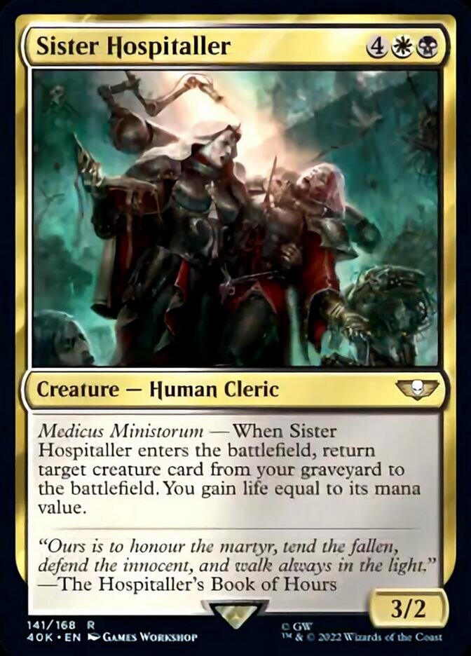 Sister Hospitaller (Surge Foil) [Universes Beyond: Warhammer 40,000] | Cracking-Singles