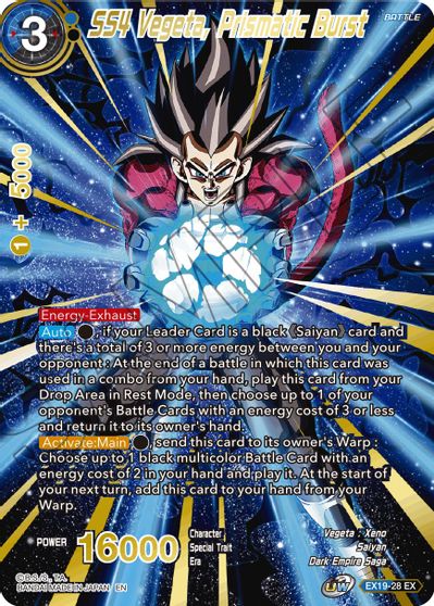 SS4 Vegeta, Prismatic Burst [EX19-28] | Cracking-Singles