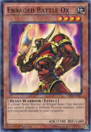 Enraged Battle Ox [BP03-EN011] Shatterfoil Rare | Cracking-Singles