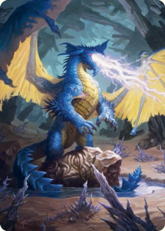 Blue Dragon Art Card [Dungeons & Dragons: Adventures in the Forgotten Realms Art Series] | Cracking-Singles