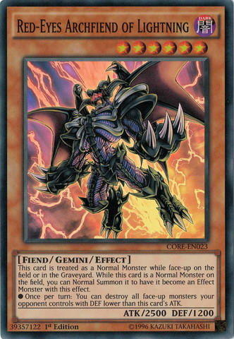 Red-Eyes Archfiend of Lightning [CORE-EN023] Super Rare | Cracking-Singles