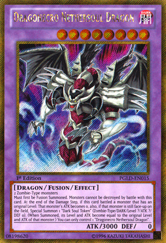 Dragonecro Nethersoul Dragon [PGLD-EN015] Gold Secret Rare | Cracking-Singles