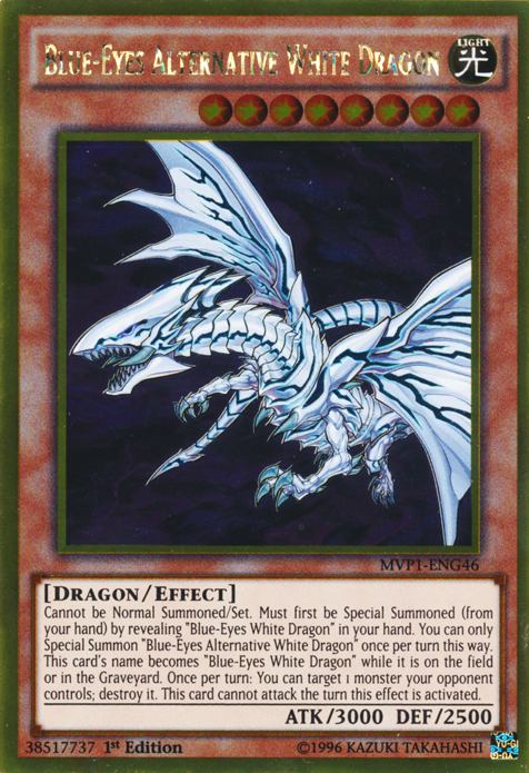 Blue-Eyes Alternative White Dragon [MVP1-ENG46] Gold Rare | Cracking-Singles