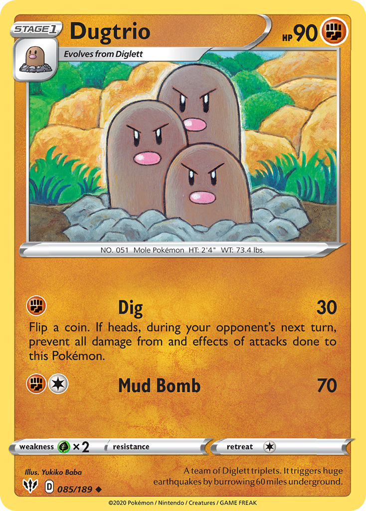 Dugtrio (085/189) [Sword & Shield: Darkness Ablaze] | Cracking-Singles