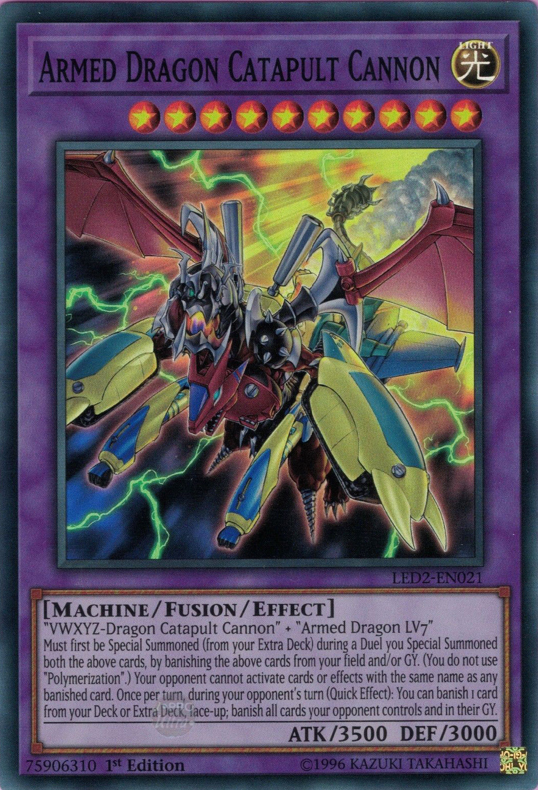 Armed Dragon Catapult Cannon [LED2-EN021] Super Rare | Cracking-Singles