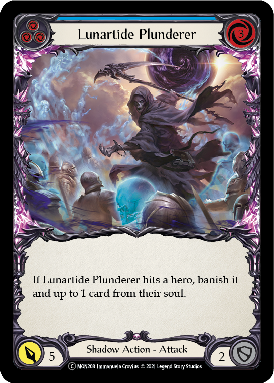 Lunartide Plunderer (Blue) (Rainbow Foil) [U-MON208-RF] Unlimited Rainbow Foil | Cracking-Singles