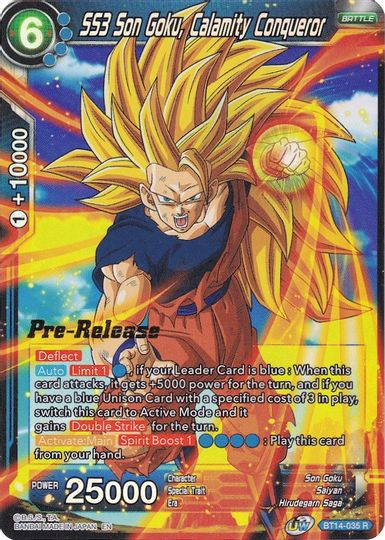 SS3 Son Goku, Calamity Conqueror (BT14-035) [Cross Spirits Prerelease Promos] | Cracking-Singles