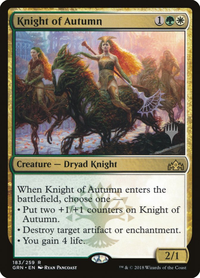 Knight of Autumn [Guilds of Ravnica Promos] | Cracking-Singles