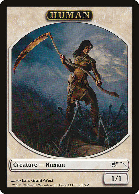 Human  // Wolf  Double-sided Token [Friday Night Magic 2012] | Cracking-Singles