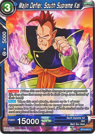 Majin Defier, South Supreme Kai [BT3-040] | Cracking-Singles