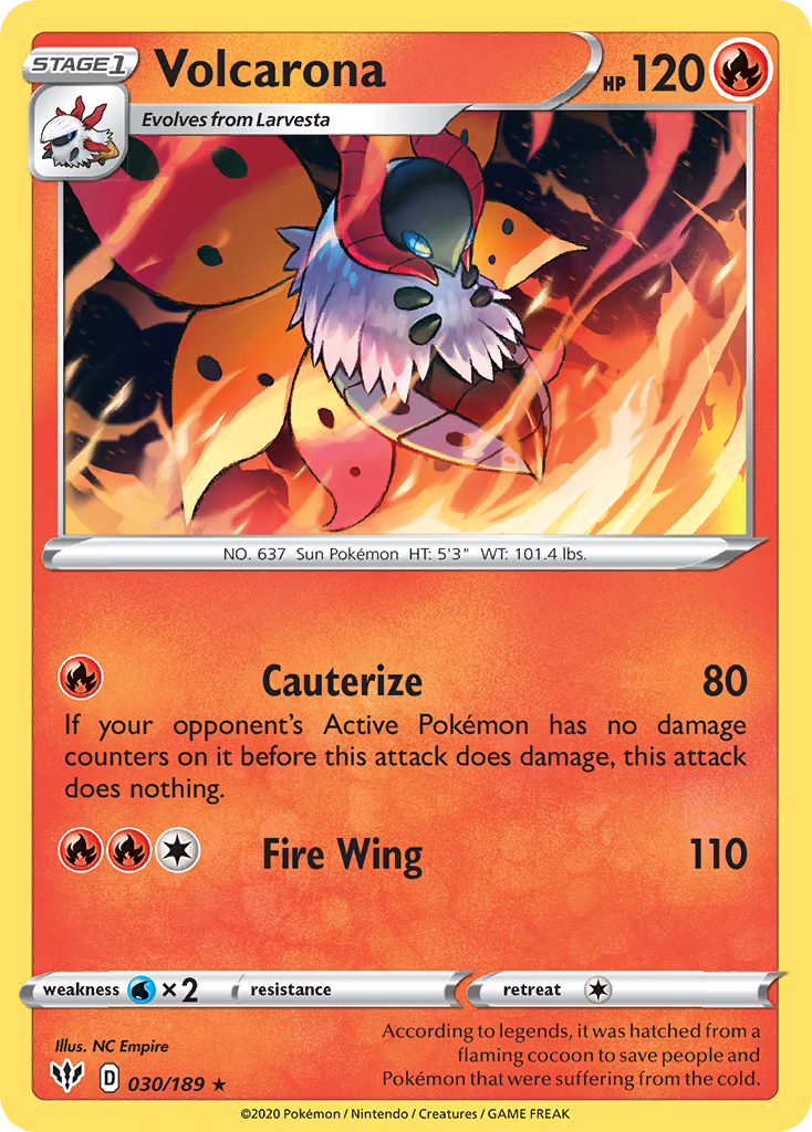 Volcarona (030/189) [Sword & Shield: Darkness Ablaze] | Cracking-Singles