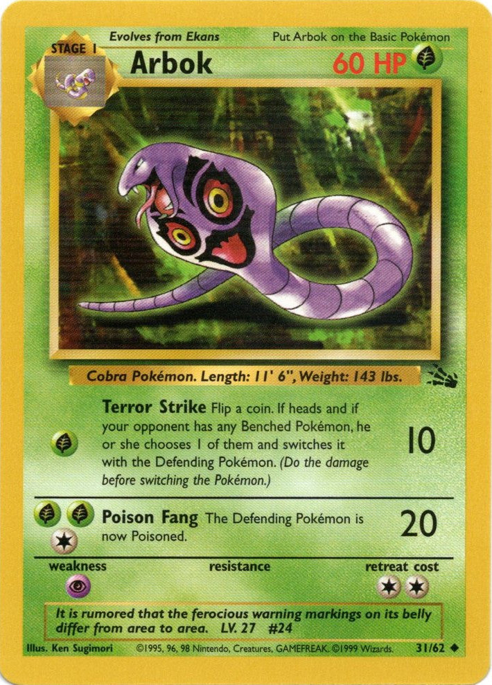 Arbok (31/62) [Fossil Unlimited] | Cracking-Singles