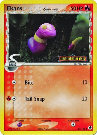 Ekans (47/101) (Delta Species) (Stamped) [EX: Dragon Frontiers] | Cracking-Singles