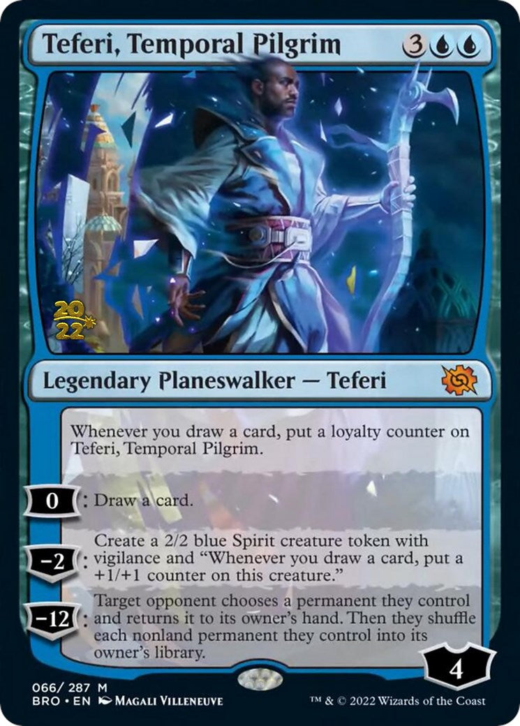 Teferi, Temporal Pilgrim [The Brothers' War: Prerelease Promos] | Cracking-Singles