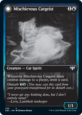 Mischievous Catgeist // Catlike Curiosity [Innistrad: Double Feature] | Cracking-Singles