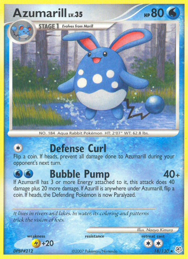 Azumarill (18/130) [Diamond & Pearl: Base Set] | Cracking-Singles