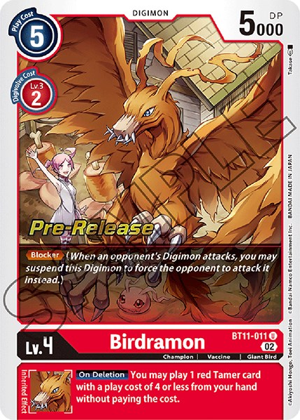 Birdramon [BT11-011] [Dimensional Phase Pre-Release Promos] | Cracking-Singles