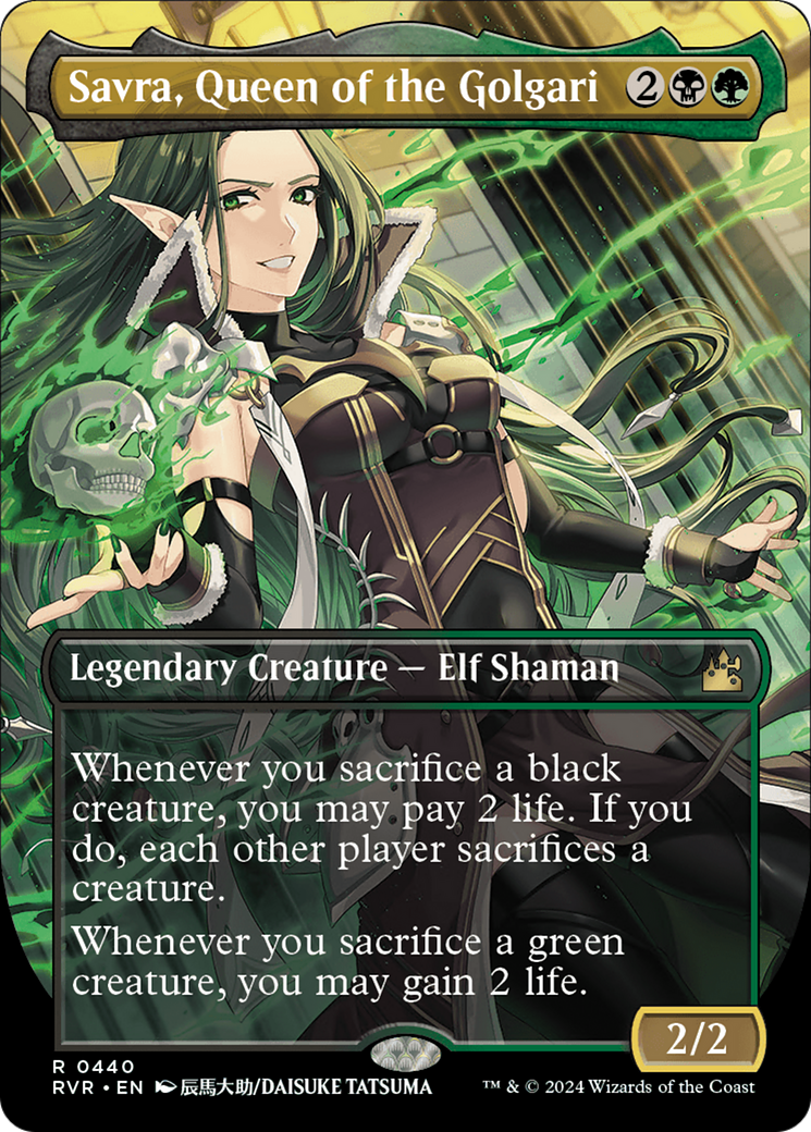 Savra, Queen of the Golgari (Anime Borderless) [Ravnica Remastered] | Cracking-Singles