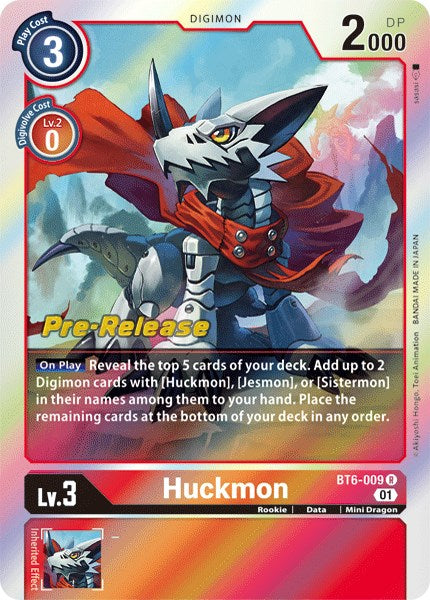 Huckmon [BT6-009] [Double Diamond Pre-Release Cards] | Cracking-Singles