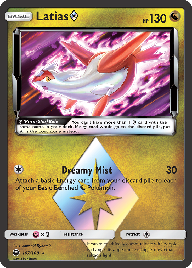 Latias (107/168) (Prism Star) [Sun & Moon: Celestial Storm] | Cracking-Singles