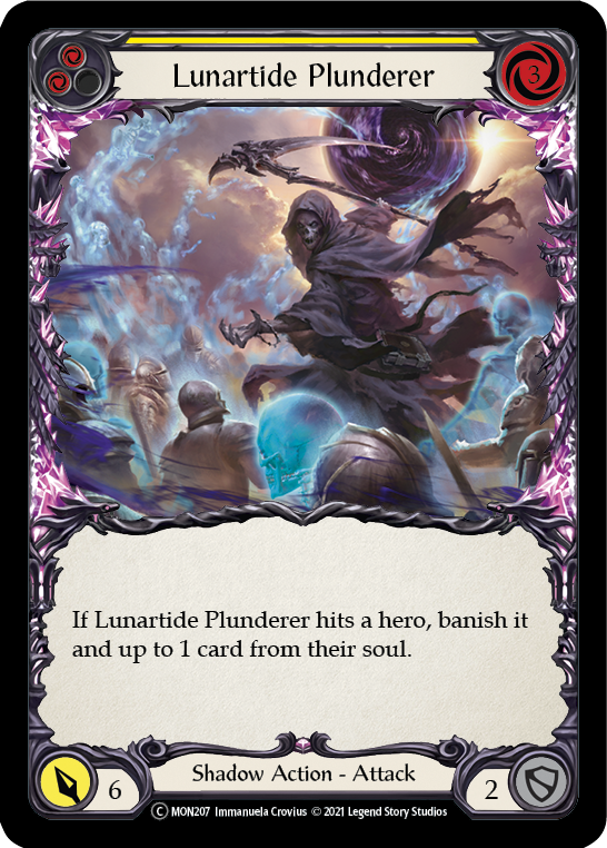 Lunartide Plunderer (Yellow) (Rainbow Foil) [U-MON207-RF] Unlimited Rainbow Foil | Cracking-Singles