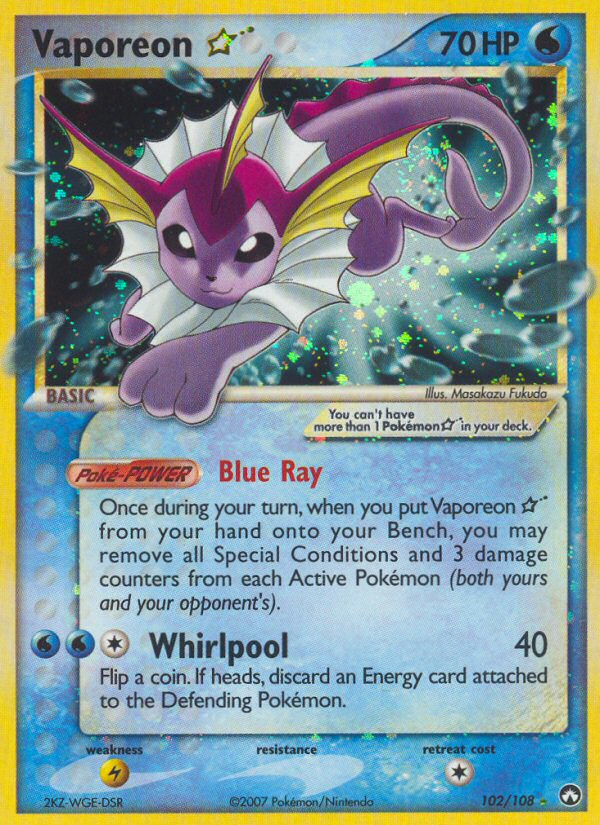 Vaporeon Star (102/108) [EX: Power Keepers] | Cracking-Singles