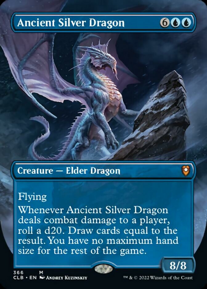 Ancient Silver Dragon (Borderless Alternate Art) [Commander Legends: Battle for Baldur's Gate] | Cracking-Singles