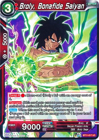 Broly, Bonafide Saiyan [BT11-017] | Cracking-Singles