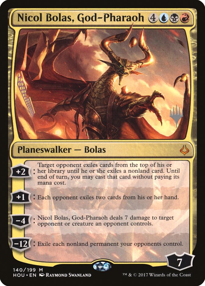 Nicol Bolas, God-Pharaoh (Promo Pack) [Hour of Devastation Promos] | Cracking-Singles