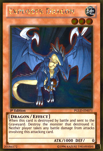 Exploder Dragon [PGLD-EN071] Gold Rare | Cracking-Singles