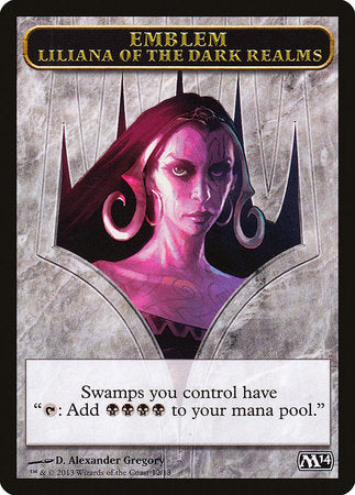 Emblem - Liliana of the Dark Realms [Magic 2014 Tokens] | Cracking-Singles