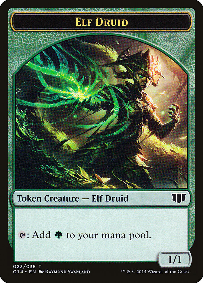 Elf Druid // Beast (020/036) Double-sided Token [Commander 2014 Tokens] | Cracking-Singles