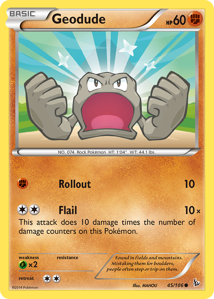 Geodude (45/106) [XY: Flashfire] | Cracking-Singles