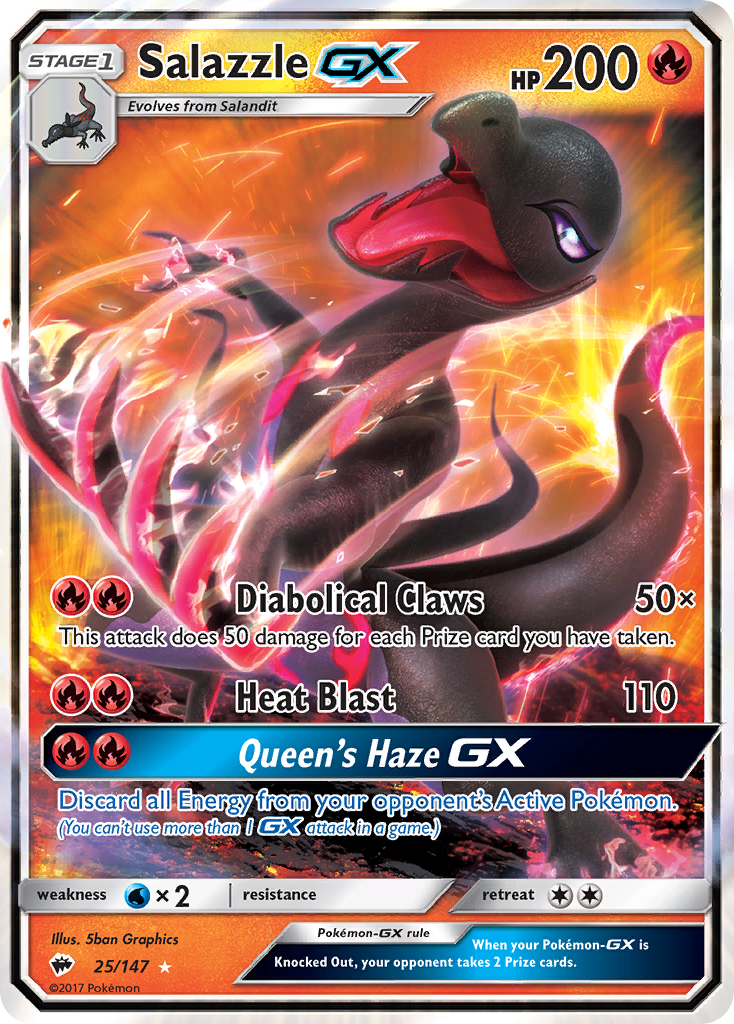 Salazzle GX (25/147) [Sun & Moon: Burning Shadows] | Cracking-Singles