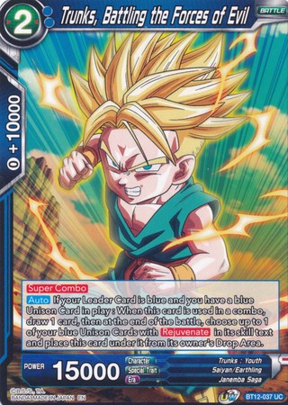 Trunks, Battling the Forces of Evil [BT12-037] | Cracking-Singles