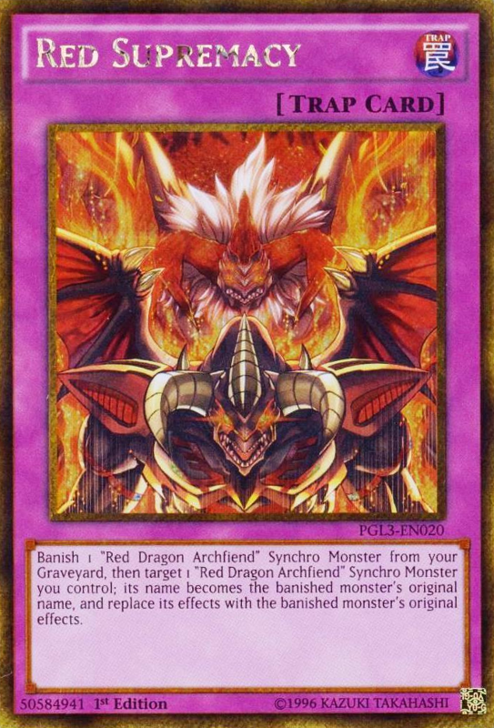 Red Supremacy [PGL3-EN020] Gold Secret Rare | Cracking-Singles