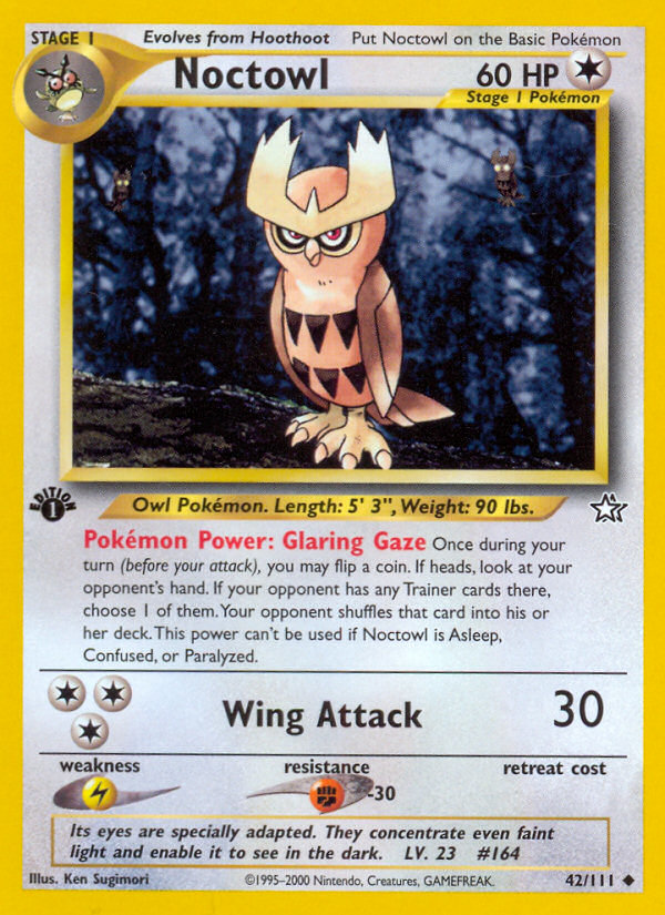 Noctowl (42/111) [Neo Genesis 1st Edition] | Cracking-Singles