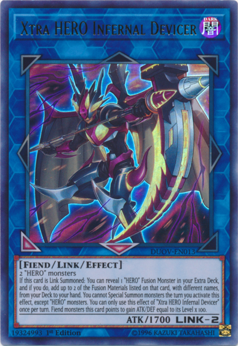 Xtra HERO Infernal Devicer [DUOV-EN013] Ultra Rare | Cracking-Singles