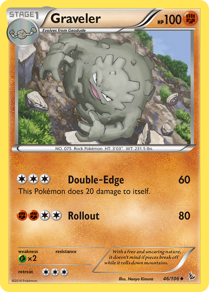 Graveler (46/106) [XY: Flashfire] | Cracking-Singles