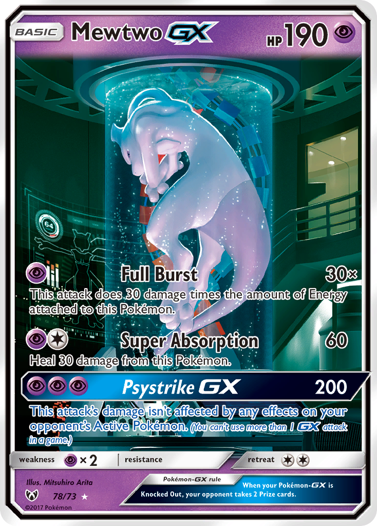 Mewtwo GX (78/73) [Sun & Moon: Shining Legends] | Cracking-Singles